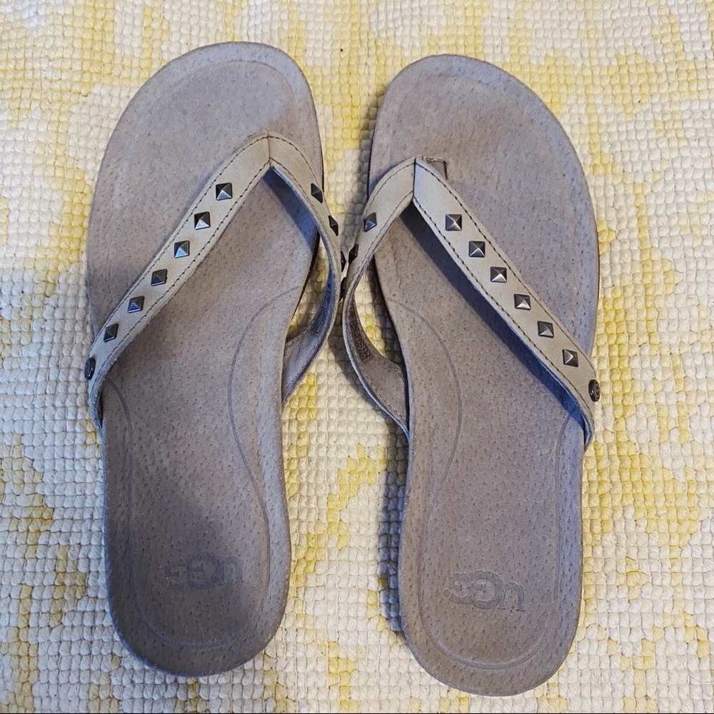 Ugg leather studded sandals